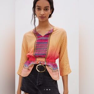 Anthropologie Isaline Blouse by Tanvi Kedia